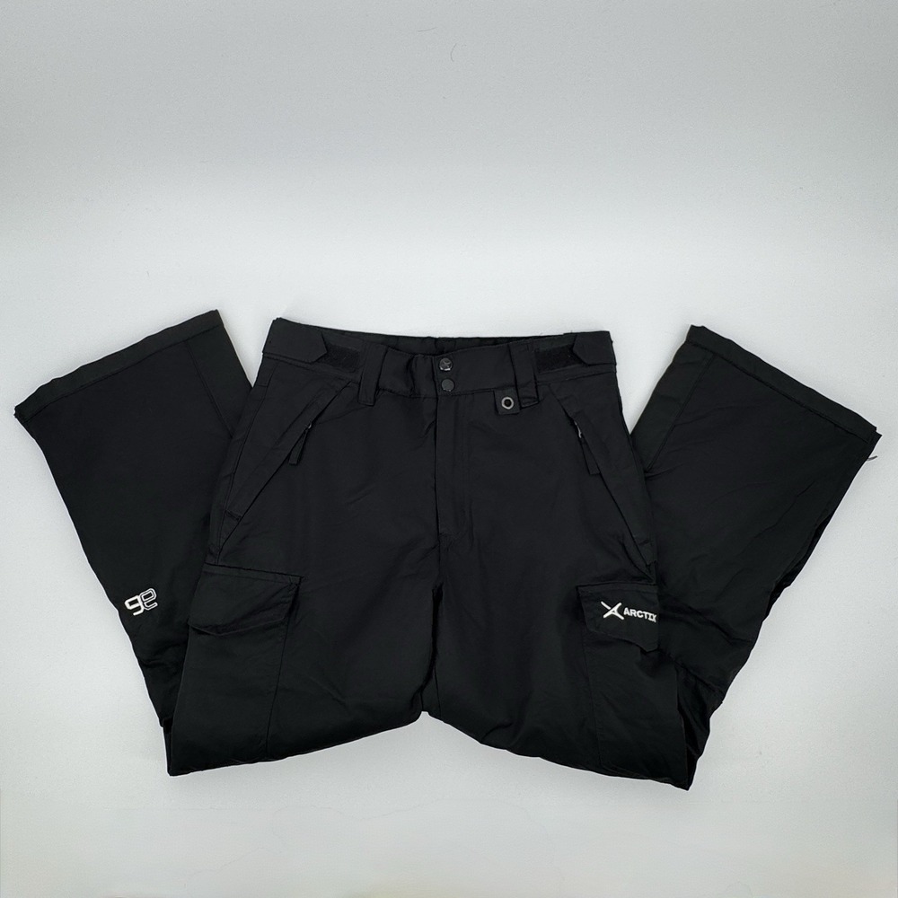 Arctix Mens Small Black Insulated Snow Ski Pants Cargo Waterproof 29-30W 30L